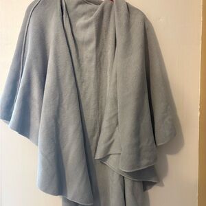 Light Gray Open-Front Poncho Wrap - Women’s Sweater Shrug